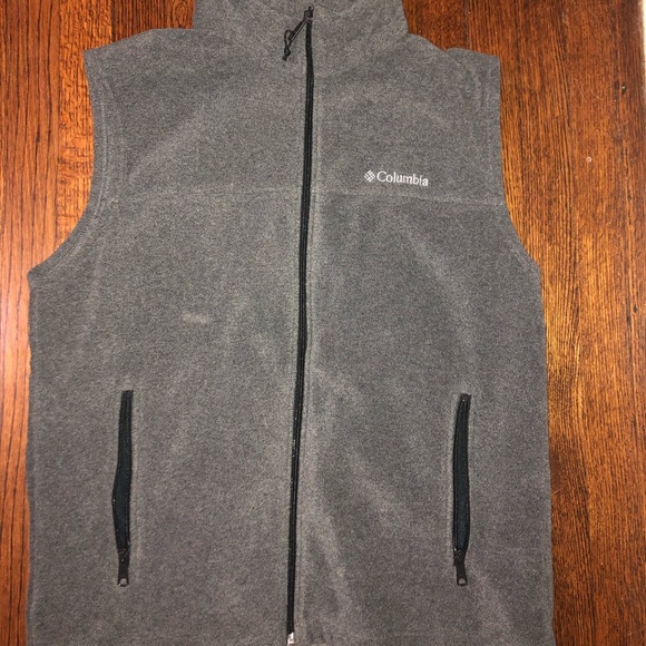 gray columbia vest